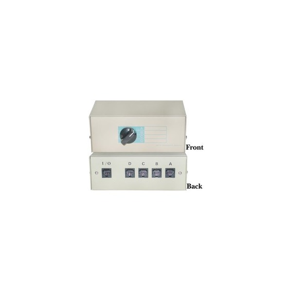 Cable Wholesale ABCD 4-Way Switch Box, RJ45 Female 40R2-01604 - main
