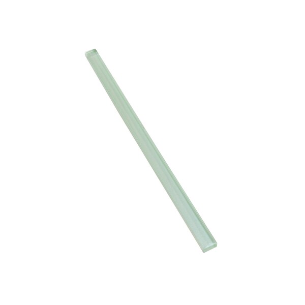 Apollo Tile Light Green 0.6 in x 12 in Glass Glossy Pencil Liner Tile Trim 0.5 sqft/case, 10PK APLGP8808A - main