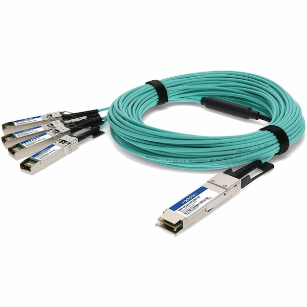 Add-On Addon Cisco Compatible Taa Compliant 40Gbase-Aoc Qsfp+ To 4Xsfp+ QSFP-4X10G-AOC20M-AO - main