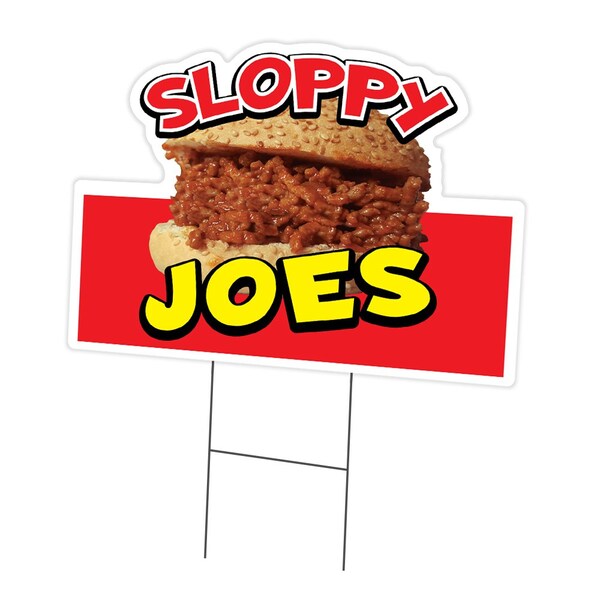Signmission Sloppy Joes Die Cut Yard Sign & Stake outdoor plastic coroplast window, C-DC-1824-DS-Sloppy Joes19 C-DC-1824-DS-Sloppy Joes19 - main