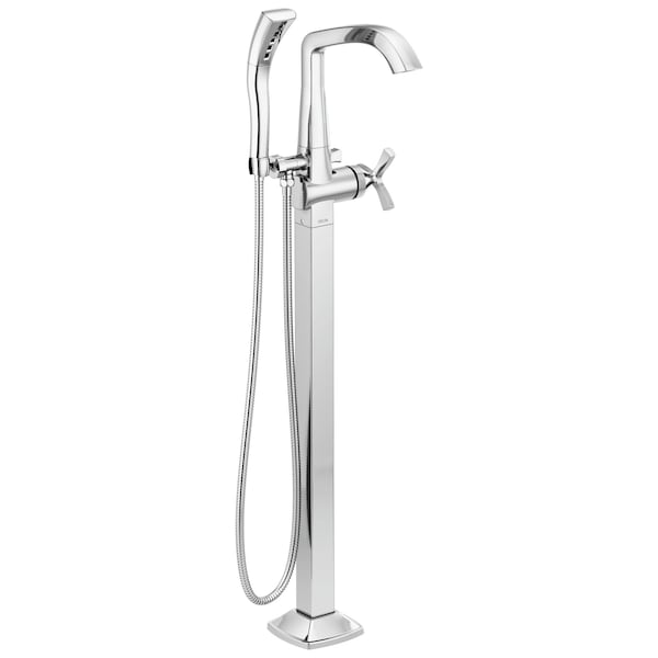 Delta Stryke Floor Mount Tub Filler Trim, 11.84 in, Lumicoat Chrome T47766-PR-FL - main