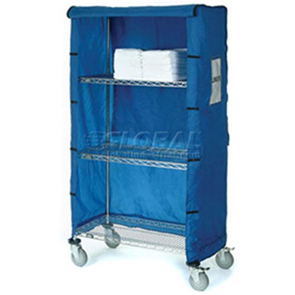 Cromo Nexel Chrome Wire Linen Cart with Nylon Cover, 4 Shelves - 36 x 18 x 80 in. CR3501638 - main