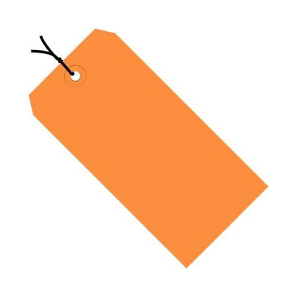 Partners Brand Shipping Tags, Pre-Strung, 13 Pt., 4 1/4" x 2 1/8", Orange, PK1000 G11042H - main