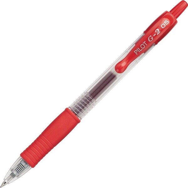 Pilot Of America 31105 UPC G2 Retractable Gel Ink Rolling Ball Pen .5mm Red 31105 - main