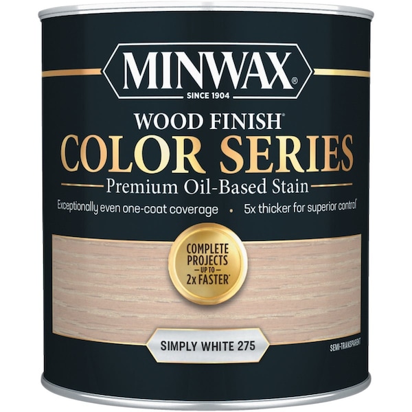 Minwax Wood Finish Color Series Oil-Based Stain Simply Wht 1 Qt. 800520000 - main