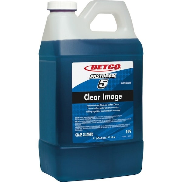 Betco Clear Image FastDraw Glass and Surface Cleaner, Rain Fresh Scent, 67.6 oz Bottle, 4PK BCC1994700 - main