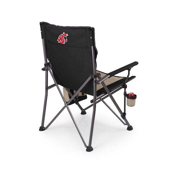 Picnic Time Family Of Brands NCAA Washington State Cougars Big Bear XXL Camping Chair with Cooler - Heavy Duty Beach Chair 808-00-175-634-0 - main