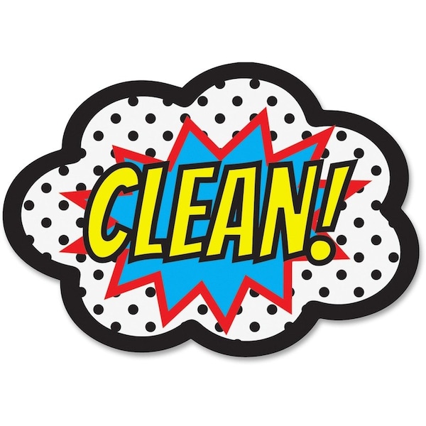 Ashley Productions Magnetic Whiteboard Eraser, Superhero Clean, PK6 10053 - main