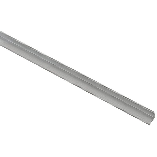Stanley 4203BC Series Angle Stock, 12 in L Leg, 96 in L, 116 in Thick, Aluminum, Mill N258-269 - main
