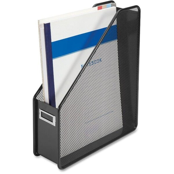 Lorell Lorell Mesh Magazine Holder, 3-1/8"W x 10"D x 12-1/4"H, Black 84152 - main