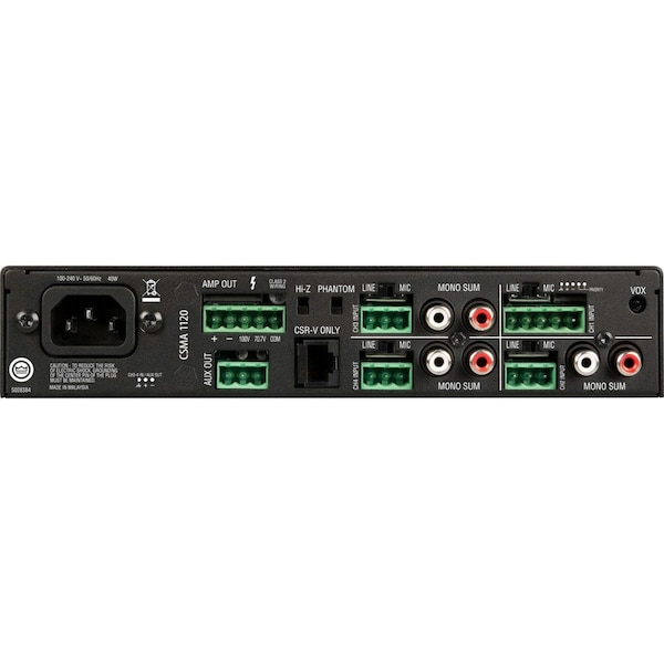 Harman Professional Solutions JBL Commercial CSMA 1120 Amplifier - 120 W RMS - 1 Channel - 1 kHz - 40 W - Ethernet NCSMA1120UUS - main