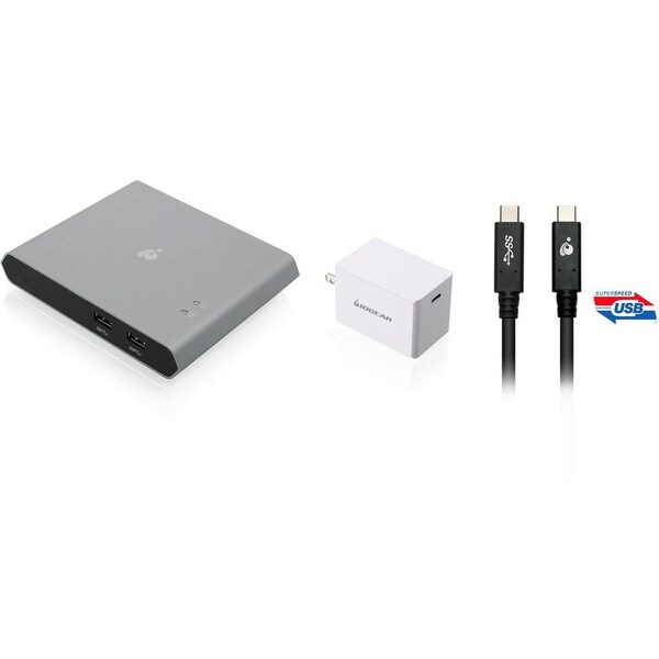 Iogear IOGEAR Access Pro 2-Port USB-C KVM Switch with Power Adapter KIT (TAA) GUD3C04PWRKIT - main