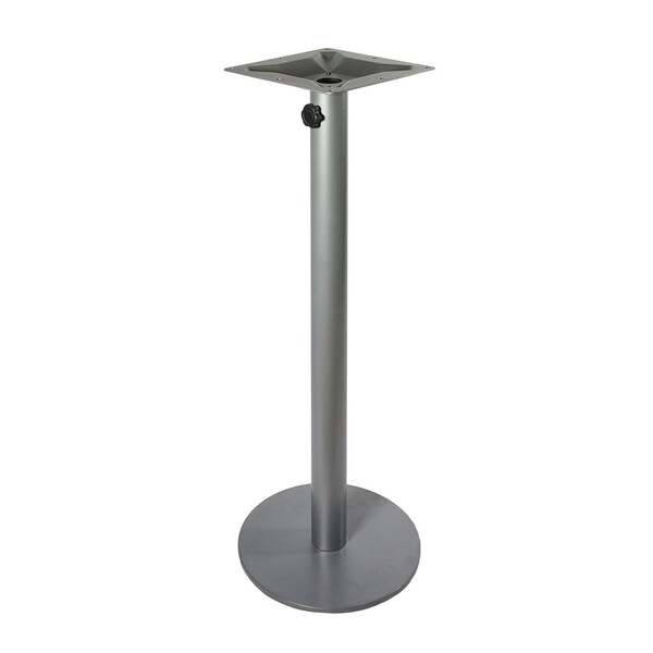 Bfm Seating Margate 16in Round Bar Height Base - Zinc Plated Cast Iron Bottom, Stainless Steel Column PHTB16RSVTU - main