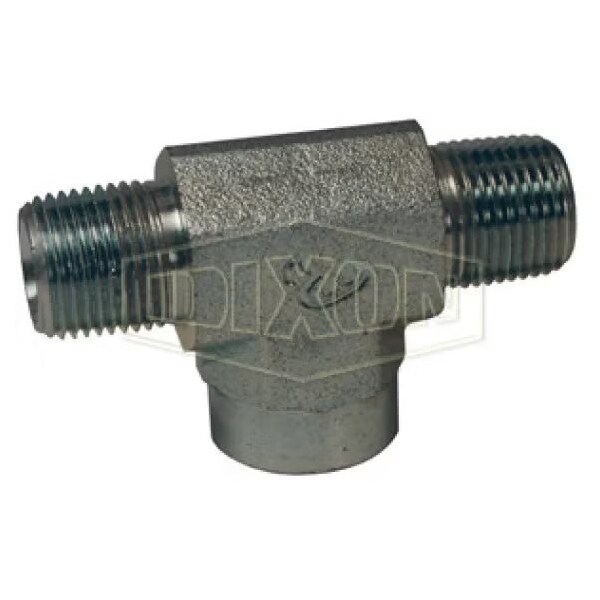 Dixon Hydraulic Pipe Tee, 1/2-14 Nominal, Male NPTF x Female NPTF, Carbon Steel, Domestic 5601-8 - main