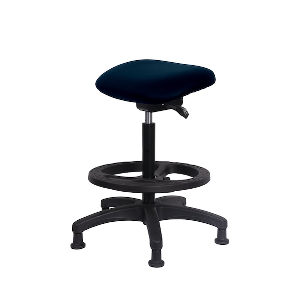Blue Ridge Ergonomics Vinyl Sit-Stand-Standing Height with Black Foot Ring Stat Glides in Imperial Blue Trailblazer Vinyl VSTSS-RG-BF-RG-8582 - main
