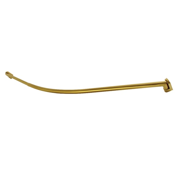 Kingston Brass 60"-72" Stainless Steel Adjustable Single Curved Shower Curtain Rod, Brushed Brass CC6727 - main