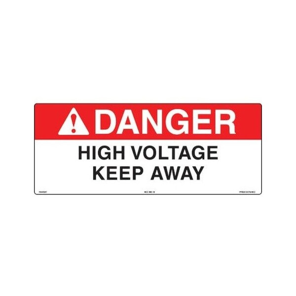 Panduit High Voltage Sign, 4in Height, 10in Width, Polyester PPS0410D79-NEC - main