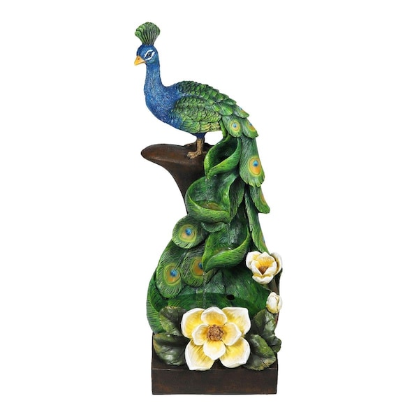 Vaser Designs 39 in. Peacock Fountain wth LED Light VA2593766 - main