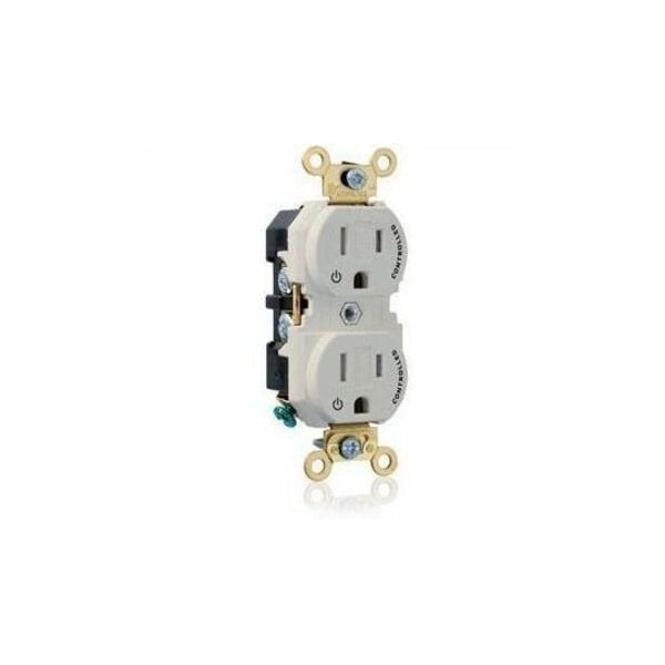 Leviton Extra Heavy Duty Controlled Duplex Receptacle 15 Amp, 125 Volt 5262-2PT - main