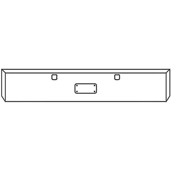 Ilc Replacement For Peterbilt 567 Sfa Year 2019 18In Chrome Boxed End Bumper W/Tow Frenchedin License P WZ-EKH7-E - main