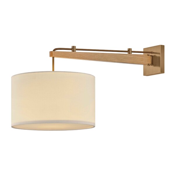 Troy Lighting Mailo 12in wide 1 Light Wall Sconce in Patina Brass B5612-PBR - main
