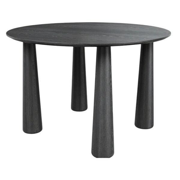 Homeroots 79" Black Solid Wood Oval Dining Table 721115 - main