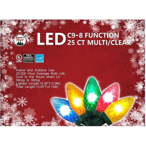 Santas Forest Christmas Light, LE 2 Fusible, LED Bulb, MultiColor Light 22557 - main