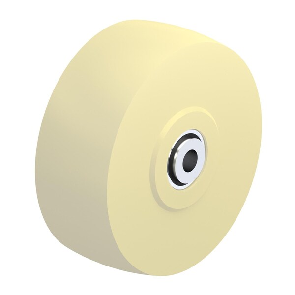 Pegasus White Nylon Whel, 10" x 3", Prec Brg P-NM-100X030/075K - main