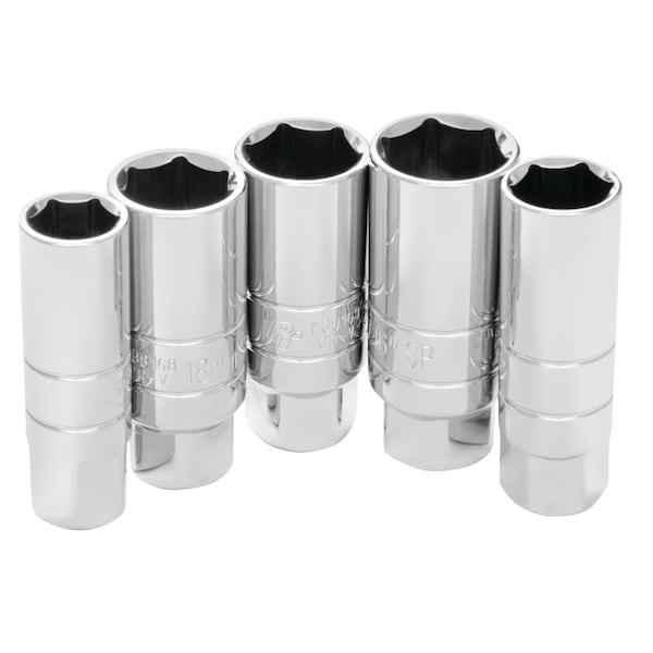Performance Tool 5 pc. 3/8 in. Dr. Spark Plug Socket Set, SAE Metric, Chrome Vanadium W30936 - main