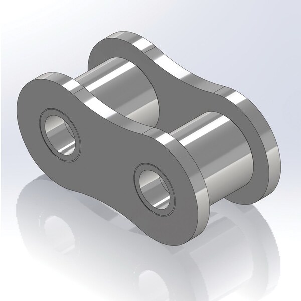Senqcia Inspire Series SBR Heavy Series Single Strand Riv Link, 180H chain, 2.25P, 3.21 OAW, .687 Pin 180HRL - main
