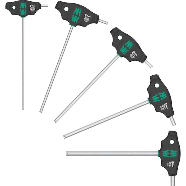 Wera 454/5 HF SHK Set 1 Screwdriver set T-handle screwdriver Hex-Plus with holding function, 5 pieces 5136070001 - main