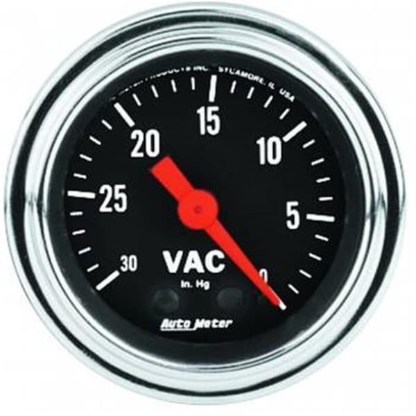 Auto Meter 2484 Traditional Chrome Mechanical Vacuum Gauge 2.06 in. ATM2484 - main
