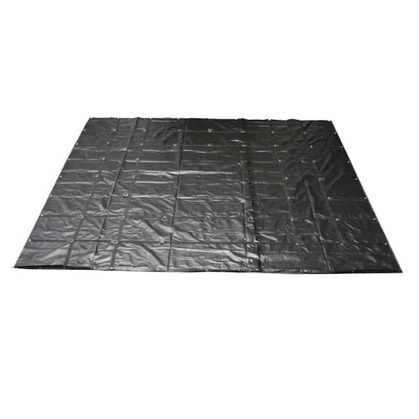 Mytee Products Heavy Duty 18oz Steel Tarp 16ft x 27ft - Black Stainless Steel D-Rings STT-SS - main