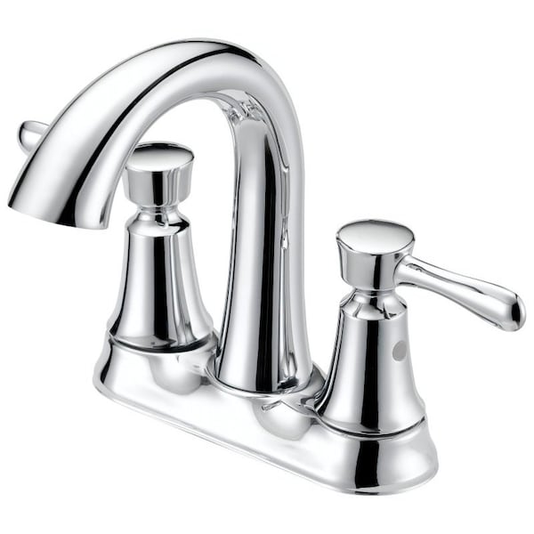 Boston Harbor Lavatory Faucet, 1.2 gpm, 2-Faucet Handle, 3-Faucet Hole, Metal/Plastic, Chrome Plated F51B0035CP - main