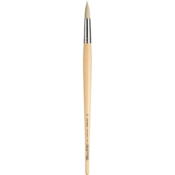 Da Vinci TOP-ACRYL White Brush, Synthetic, Acrylic & Oil, Round, Series 7782, Size 24 VA-7782_24 - main