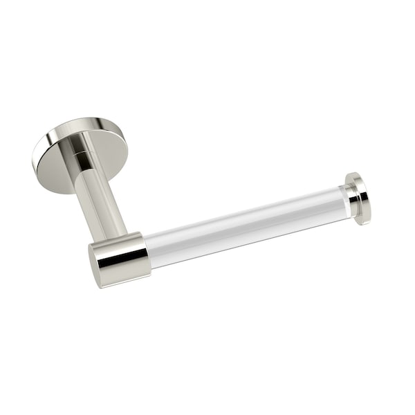 Gatco Clarion Euro Toilet Paper Holder, Crystal-Clear Acrylic/Polished Nickel 5723 - main