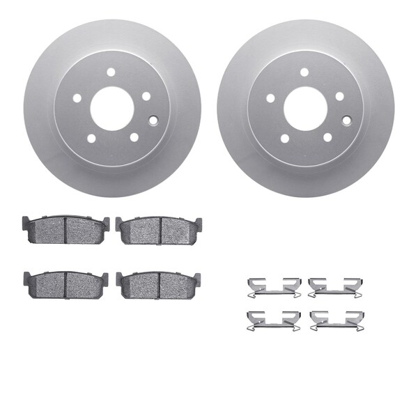 Dynamic Friction Co DFC GEOSPEC Coated Rotors with 5000 Brake Pads - Ceramic and Hardware 4512-68014 - main