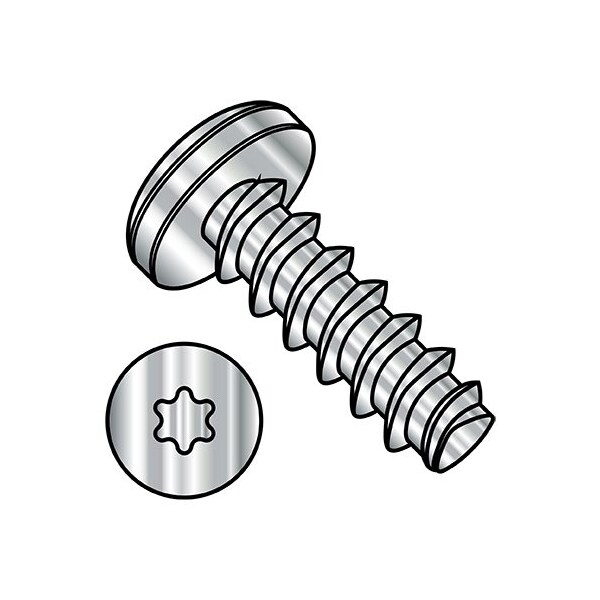 Zoro Select Torx Pan Machine Screw, 18-8 Stainless Steel, 2500 PK 0824LTP188 - main