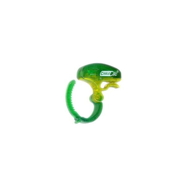 Cable Wholesale Mini Cable Clic, Reusable Ratcheting Adjustable Cable Management, 5/8 - 1 inch, Green 30CA-15115 - main