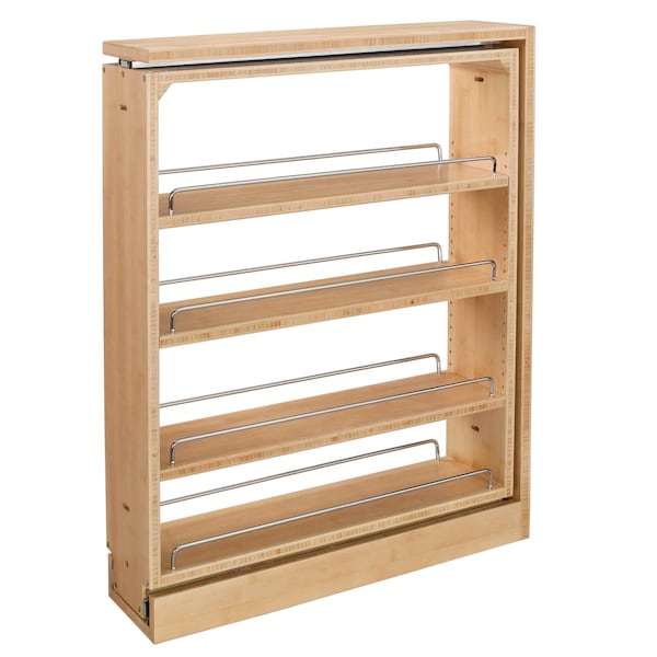 Rev-A-Shelf Maple Wood; Steel, Natural Maple, 6 in W, 30 in H, 23 in D 432-BF-6C - main