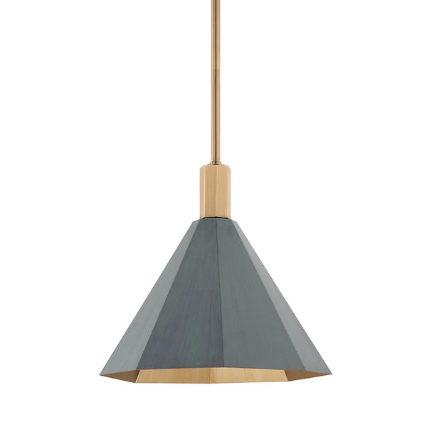 Troy Lighting Huntley 1 Light Pendant 15 In. Patina Brass F8315-PBR/VER - main