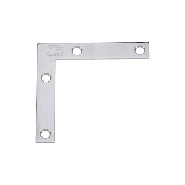 National Hardware V417 Series Corner Brace, 3 in L, 1/2 in W, 3 in H, Stainless Steel N348-334 - main