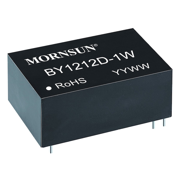 Mornsun DC/DC CONVERTER, +12V, DIP, 6PIN BY1212D-1W - main