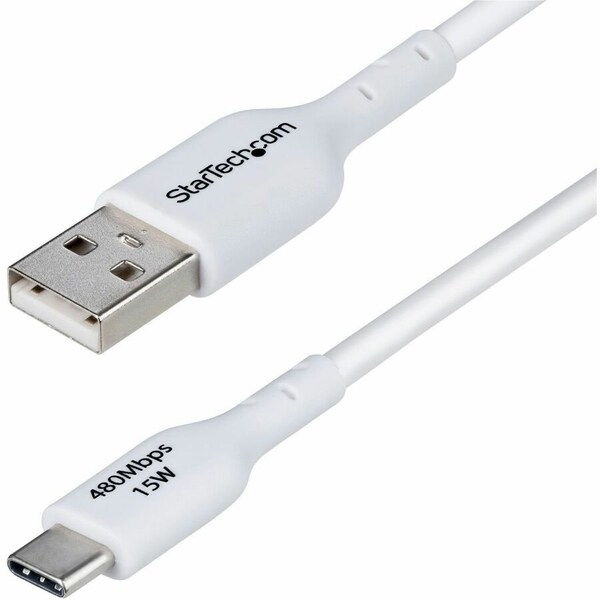 Startech.Com 6FT (1.8M) USB-A TO USB-C CHARGING CABLE, CHARGE & SYNC, 3A, USB 2.0, TPE JACKET USB2AC6FWHE - main