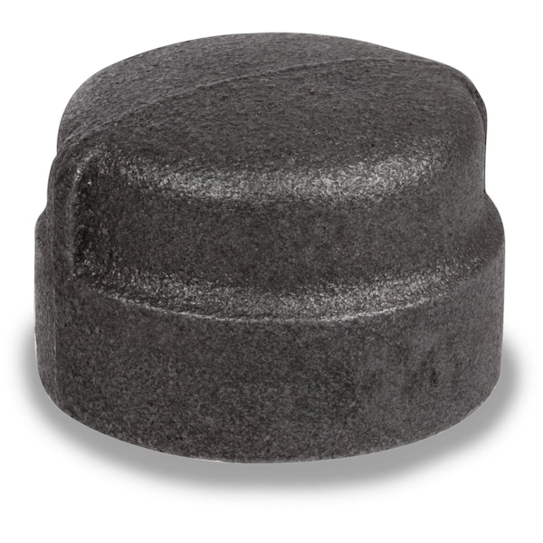 Usa Industrials Pipe Fittings - Black-Coated Malleable Iron - Class 300 - Round Cap - 1in NPT Female ZUSA-PF-20556 - main