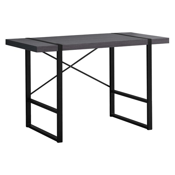 Homeroots 49" Gray and Black Computer Desk 355720 - main