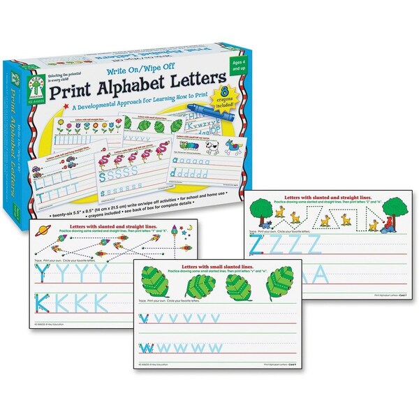 Key Education Publishing Print Alphabet Letters Manipulative, Write-on/Wipe-off 846035 - main