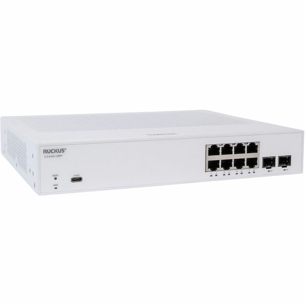 Ruckus ICX 8100 COMPACT SWITCH, 8 10/100/1000 MBPS POE+ 802.3AT, 30W CLASS 4 POR ICX8100-C08PF - main