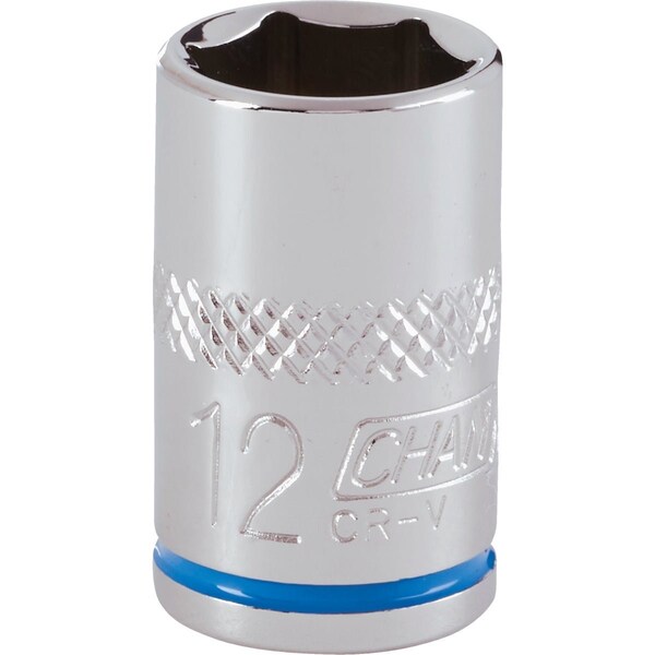 Channellock 3/8'' Drive 12 mm 6-Point Shallow Metric Socket 302712 - main