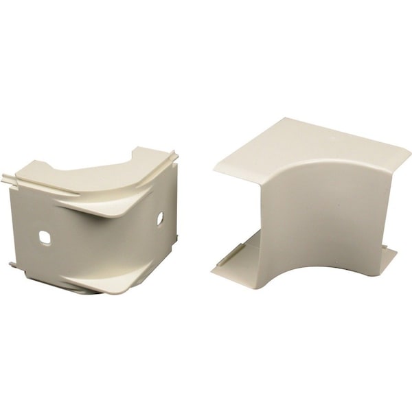Legrand Internal Elbow Raceway, PN05 Series, 1 Channel, 1.125 in W, 0.625 in H, 2-1/8 in L, Ivory PN05F17V - main